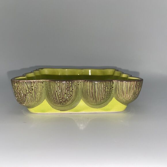 MCM California Pottery Aborn G4 5.5” Green Shallow Planter/Trinket Dish/ Tray - Picture 7 of 9